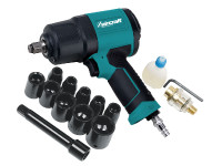 Rázový uťahovák 1/2" - sada